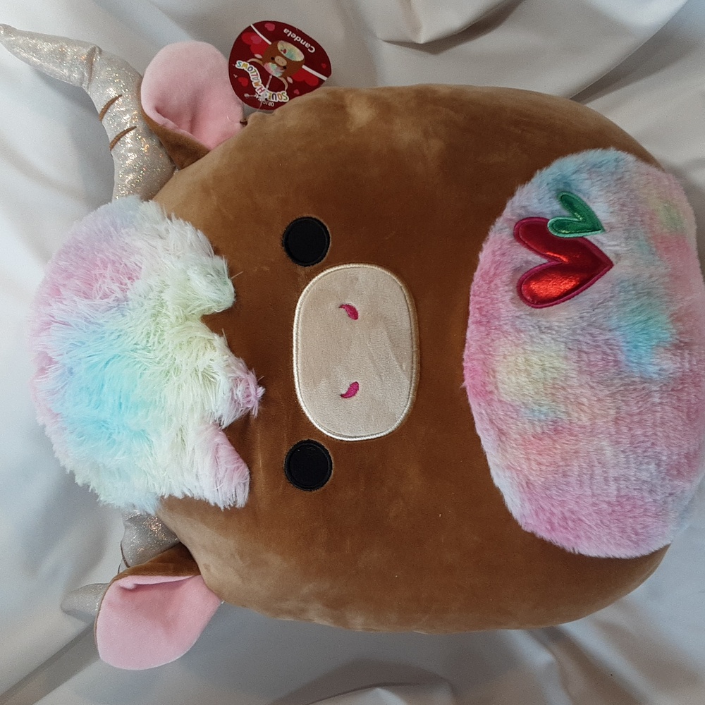 16" Squishmallows  - Candela the Highland Cow, 2023 Valentine, NWT, HTF